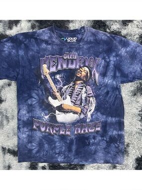Liquid Blue Jimi Hendrix Purple Haze Tie Dye T-Shirt